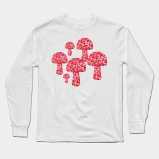 Terracotta spotted mushrooms Long Sleeve T-Shirt